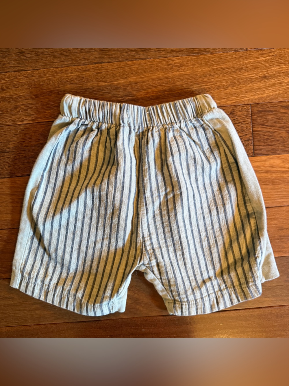 Zara Kids Striped Elastic-Waist Shorts - Olive Size 6 years